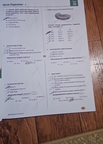 9. Sınıf Biyoloji Soru Bankası - EIS Yayınları - Görsel 3