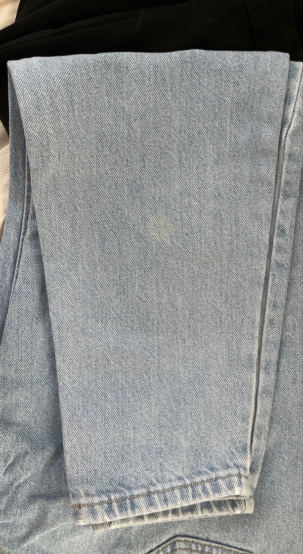 Düğmeli Gri Mavi Kadın Denim Pantolon - Görsel 5