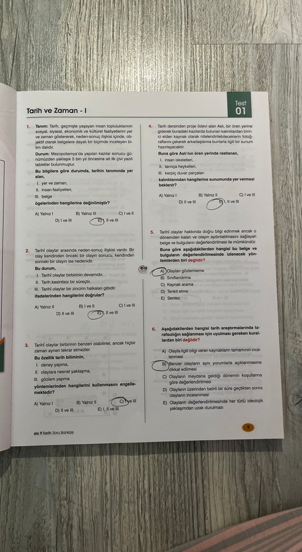 9. Sınıf Tarih Soru Bankası - EIS Yayınları - Görsel 2
