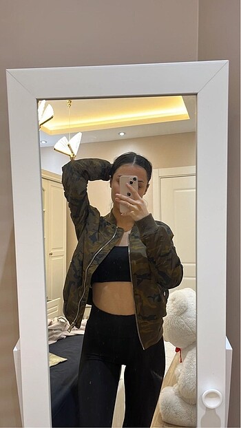 stradivarius kamuflaj bomber ceket