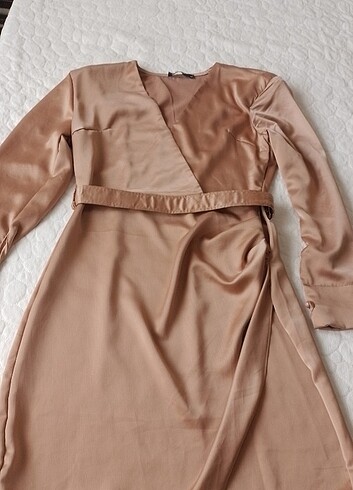 Saten mini elbise 