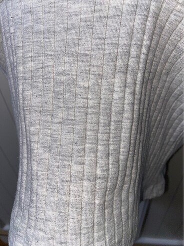 xs Beden gri Renk Fitilli askili crop