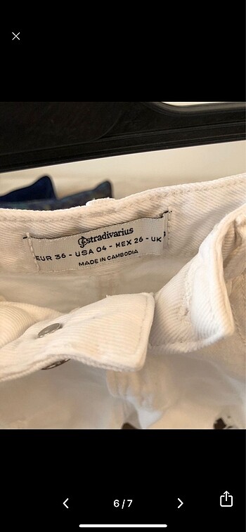 Stradivarius Beyaz stradivarius kot şort