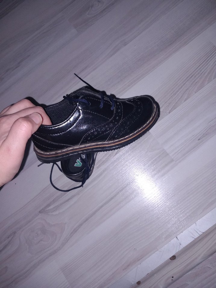 Koyu Mavi Erkek Özel Gün Ayakkabısı Velcro - Görsel 2