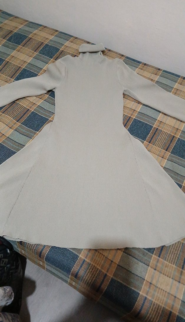 Uzun Kollu Balıkçı Yaka Elbise MUDO - Görsel 4