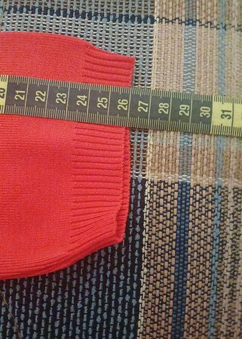 Düğmeli Kırmızı Kısa Kollu Kadın Triko Elbise - Görsel 7