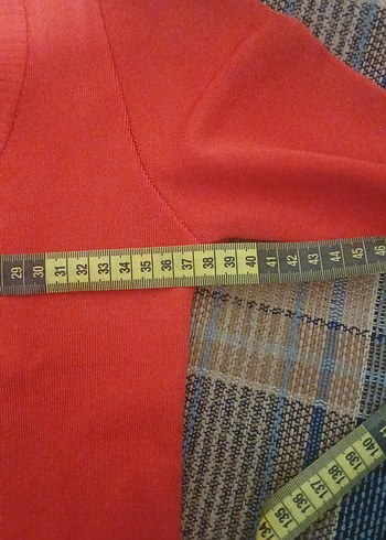 Düğmeli Kırmızı Kısa Kollu Kadın Triko Elbise - Görsel 5