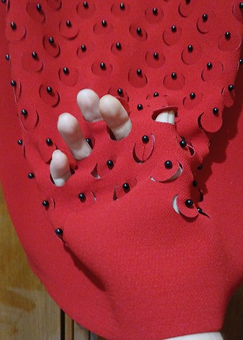 Kırmızı elbise G&C - Görsel 5