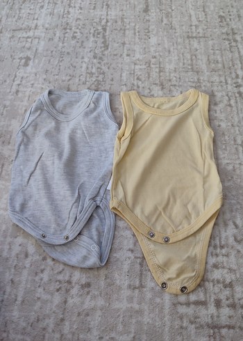 Kahverengi Örme Askısız Bebek Body - Görsel 2