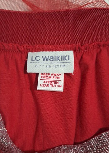 LC Waikiki Kız Çocuk Kırmızı Fırfırlı tütü Etek