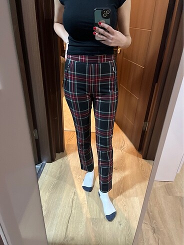 Zara Ekoseli pantolon