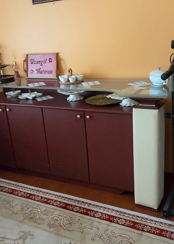 Bordo Dekoratif Konsol salon takımı tertemiz