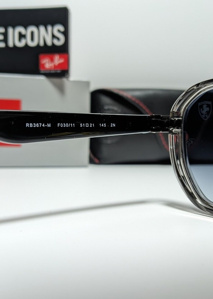 RAYBAN FERRARİ 3674-M F030/11 51 EKARTMAN  - Görsel 3