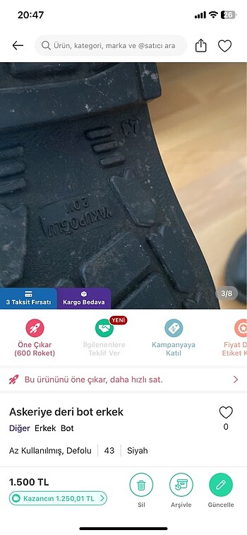 Askeri bot erkek - Görsel 7