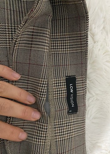 Kahverengi Ekose Mini Etek - Görsel 3