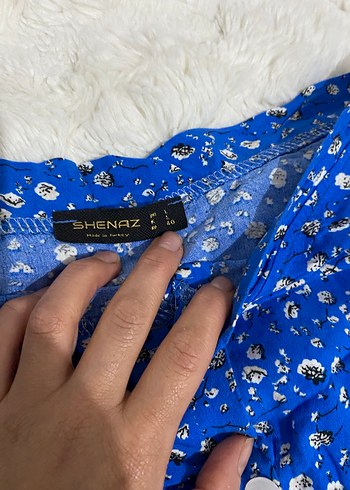 Düğmeli Mavi Uzun Midi Etek - Görsel 3