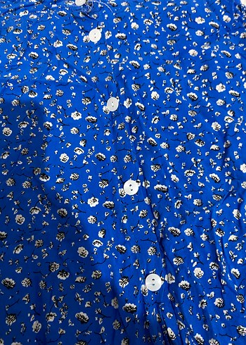 Düğmeli Mavi Uzun Midi Etek - Görsel 2