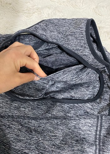 Gri Yüksek Yakalı Spor Atlet - Görsel 3