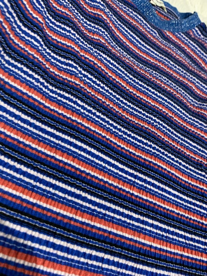 Renkli Çizgili Uzun Kollu Kadın Kazak - Görsel 2