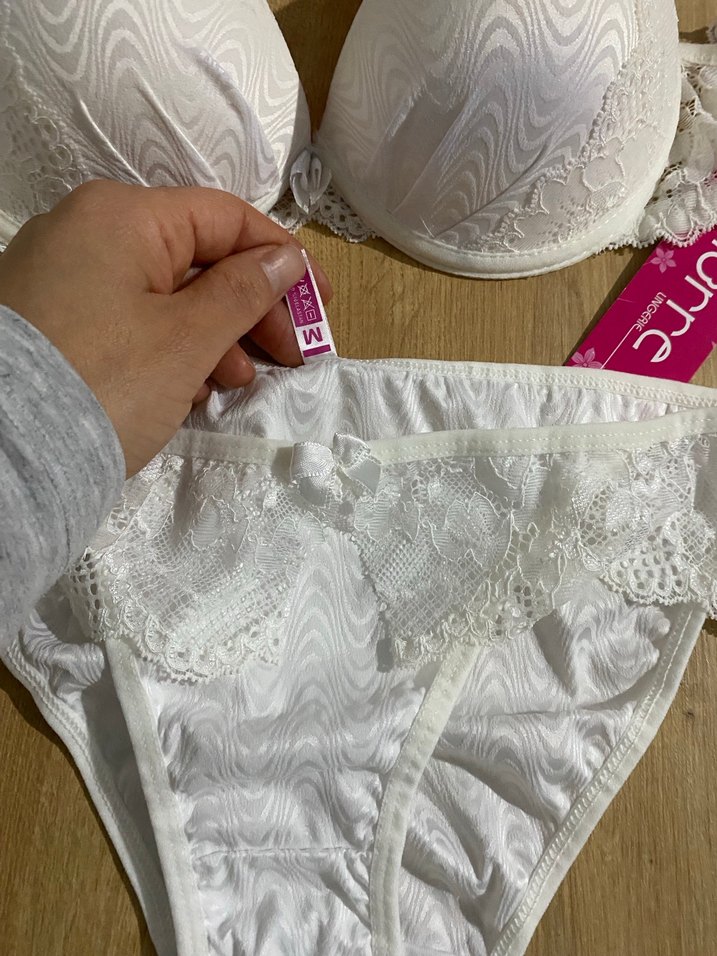 Beyaz Bohem Mini Sütyen Takımı - Görsel 2