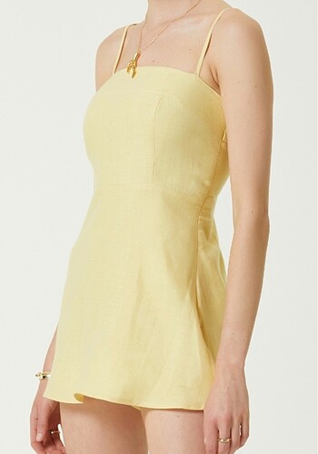 zara keten mini elbise