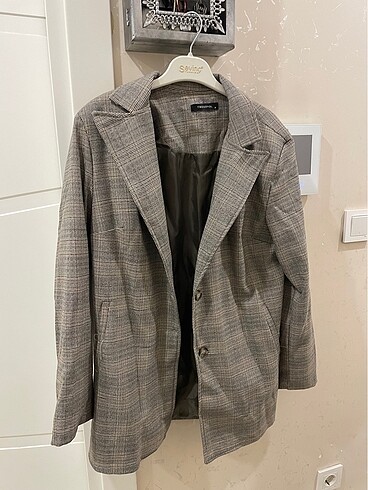 s Beden Ekose Blazer Trendyolmilla