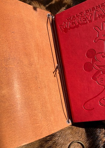  Turuncu Renk Deri Kapaklı Defter Kılıfı