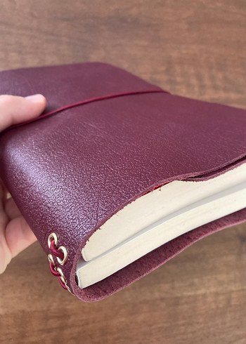  Bordo Deri A5 Defter Kılıfı
