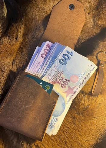 Kahverengi Vintage Bohem Erkek Cüzdanı - Görsel 3