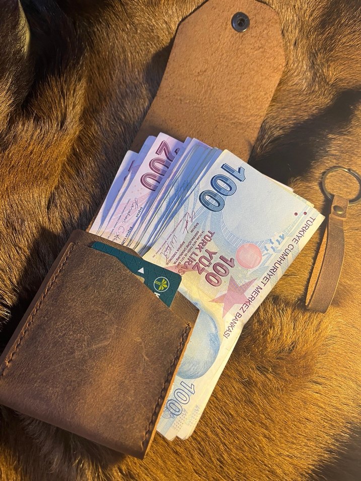 Kahverengi Vintage Bohem Erkek Cüzdanı - Görsel 3