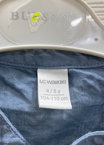 LC Waikiki Erkek Çocuk Keten Mavi Kısa Kollu Gömlek