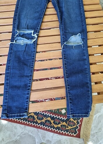 32 Beden Dizi yırtık skinny jean 