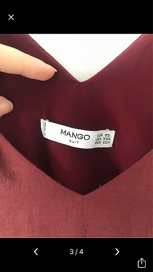 xs Beden Mango Çok şık bluz