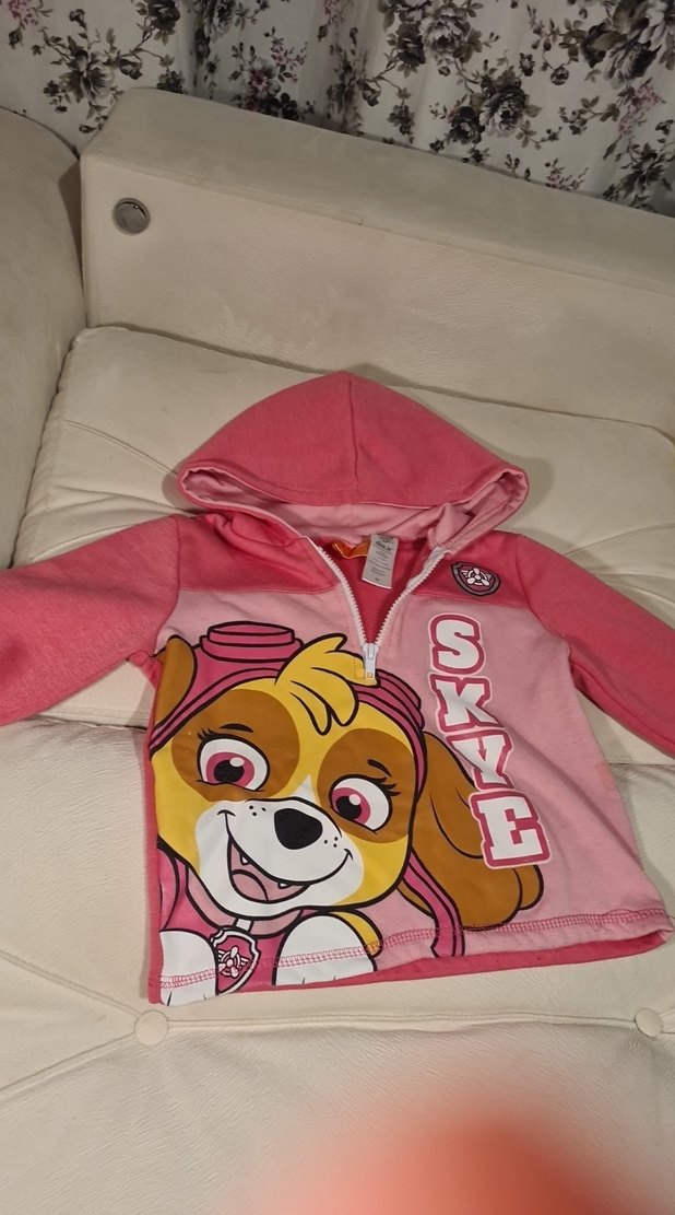 Kız Çocuk Kapüşonlu Fermuarlı Sweatshirt - Görsel 3