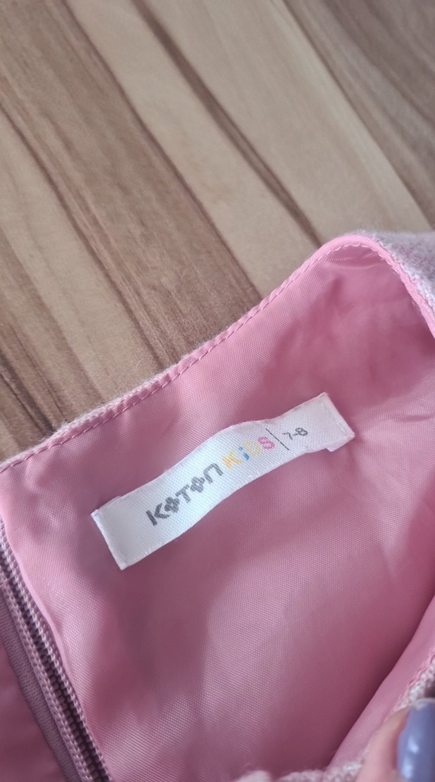 Pembe Kolsuz Kız Çocuk Elbise - Görsel 2