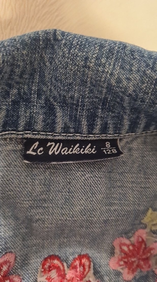 Nakışlı Bohem Mavi Denim Ceket - Görsel 2