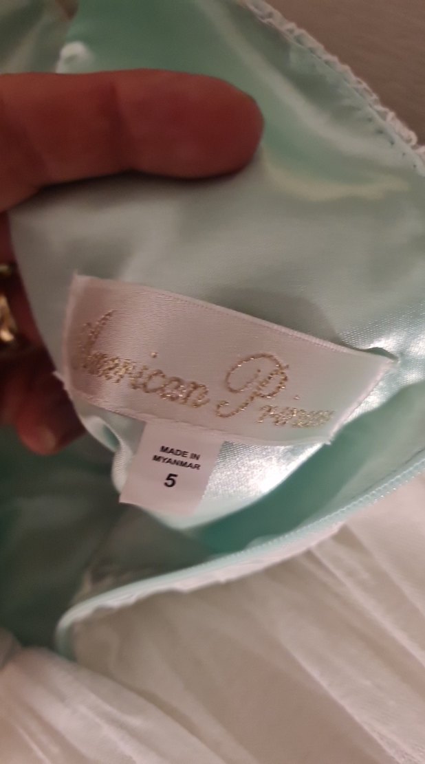 Kız Çocuk Beyaz Dantelli Klasik Elbise - Görsel 3