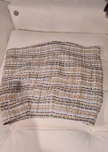 Düğmeli Rahat Kesim Kadın Mini Etek - Görsel 4