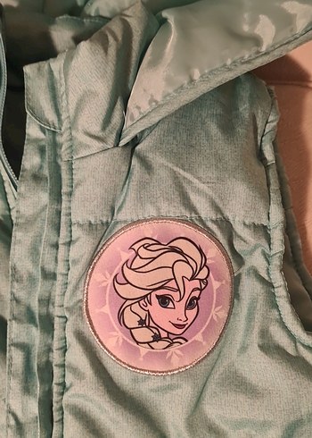 Kız Çocuk Turkuaz Kapüşonlu Fermuarlı Yelek - Görsel 2