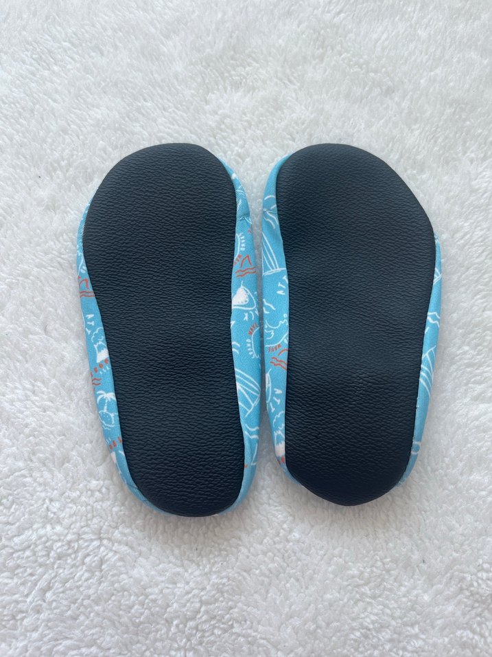 Turkuaz Desenli Bohem Çocuk Ev Ayakkabısı - Görsel 2