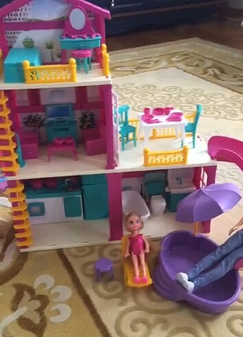 Beden Renk Çocuk Barbie evi