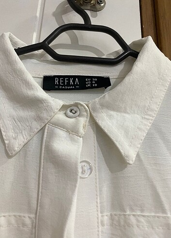 40 Beden Refka markalı beyaz yazlık elbise 