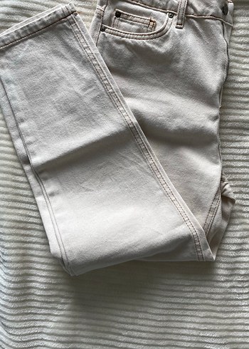 Trendyol & Milla Bej Kadın Denim Pantolon Regular Fit