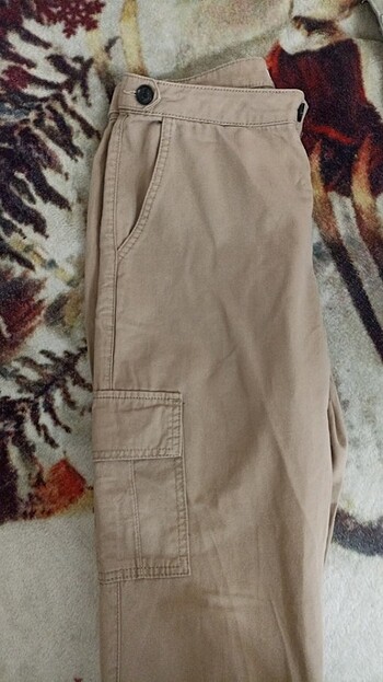 38 Beden camel Renk Vintage camel kargo pantolon