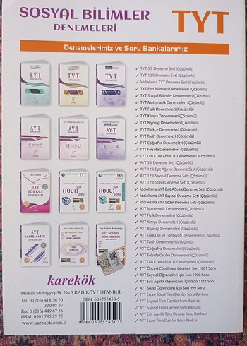 TYT Sosyal Bilimler 20 Çözümlü Deneme Kitabı Karekök