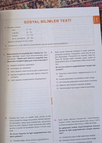 Beden Renk TYT Sosyal Bilimler 20 Çözümlü Deneme Kitabı Karekök