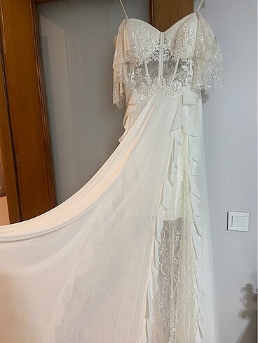 40 Beden beyaz Renk Abiye elbise dış çekim nikah özel gün elbisesi