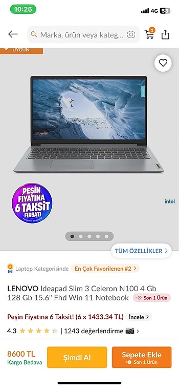 Lenovo dizüstü bilgisayar