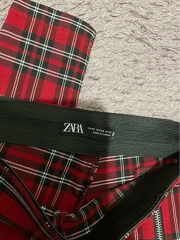 xs Beden ZARA EKOSE TAYT PANTALON