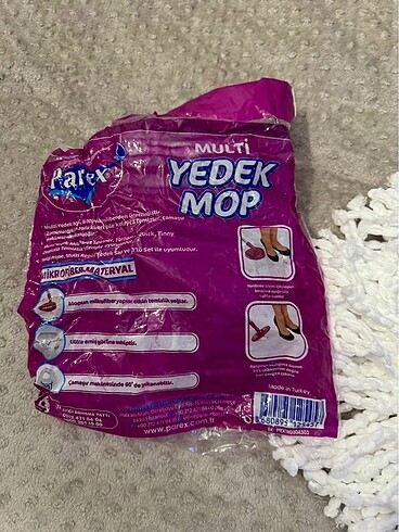 Beden beyaz Renk Parex Tornado Yedek Mop Ucu